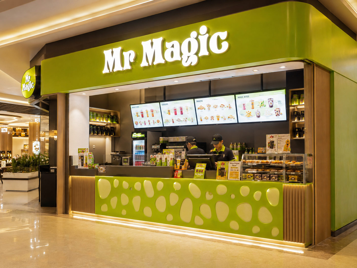 Mr Magic's Caf&eacute; counter